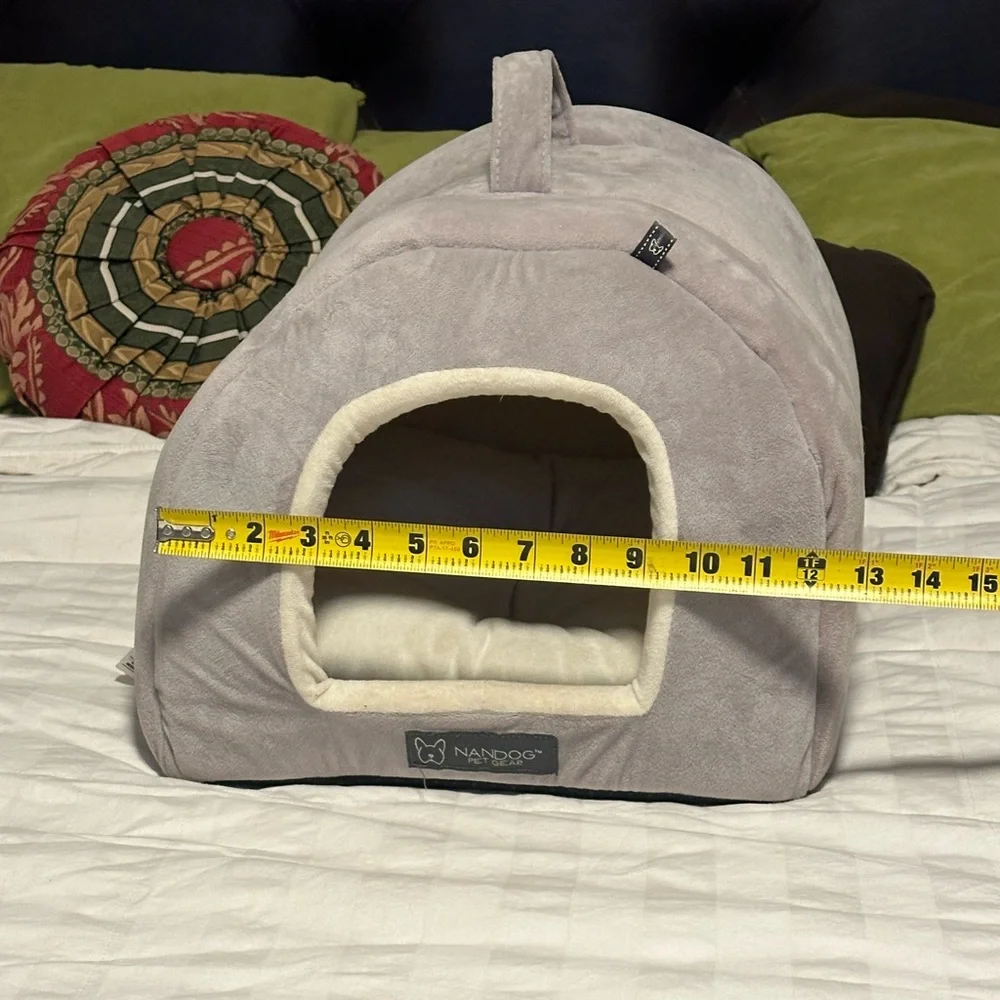 Cozy Gray Dog Bed House